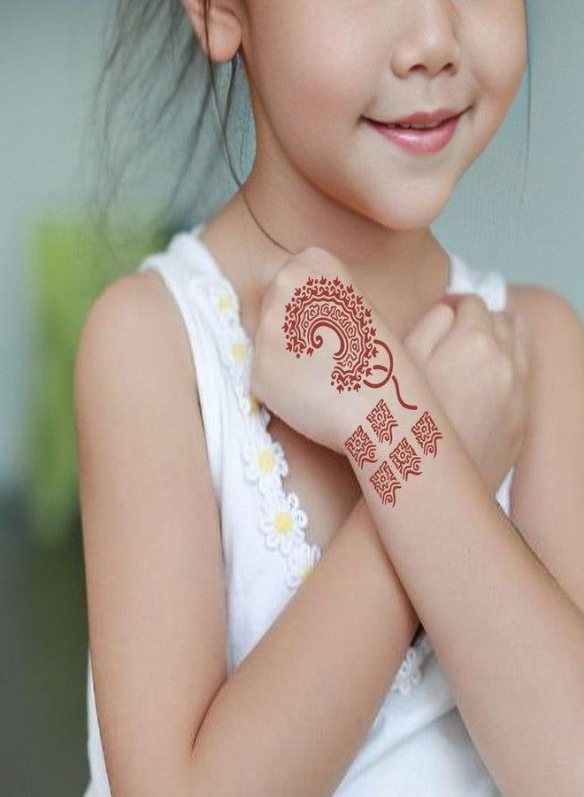 ORDERSHOCK Easy DIY Mehndi Stencil Sticker Set for School Functions and Family Gatherings - Image 2